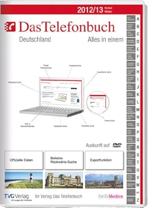Das Telefonbuch. Deutschland mit Rückwärts-Suche, Herbst/Winter 2012/13 ...